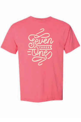 Seven Three One Coral Adult Tee - Tucked & Threaded