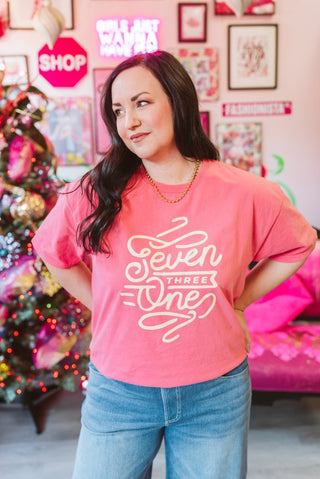 Seven Three One Coral Adult Tee - Tucked & Threaded