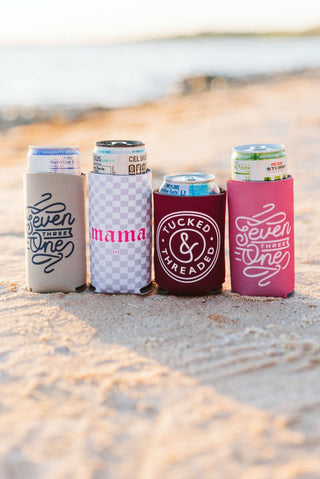 Seven Three One Grey Tall Can Cooler (Wholesale) - Tucked & Threaded