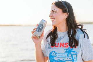 Seven Three One Grey Tall Can Cooler (Wholesale) - Tucked & Threaded