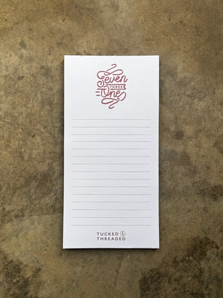 Seven Three One White Notepad (Wholesale) - Tucked & Threaded