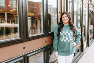 Slay at Home Mama Checkered Unisex Long-Sleeve Tee - Tucked & Threaded