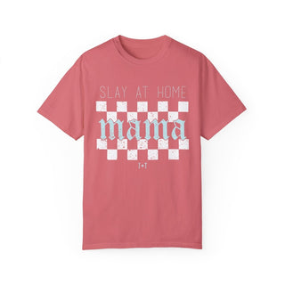 Slay at Home Mama Checkered Unisex Tee - Tucked & Threaded
