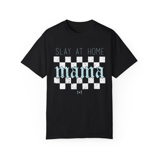 Slay at Home Mama Checkered Unisex Tee - Tucked & Threaded