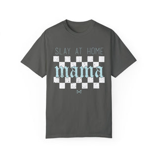Slay at Home Mama Checkered Unisex Tee - Tucked & Threaded