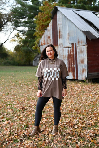 Slay at Home Mama Checkered Unisex Tee - Tucked & Threaded