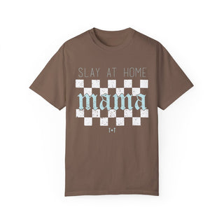 Slay at Home Mama Checkered Unisex Tee - Tucked & Threaded
