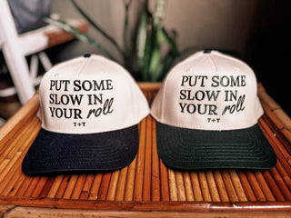 Slow in Your Roll Green + Natural Trucker Hat (Wholesale) - Tucked & Threaded