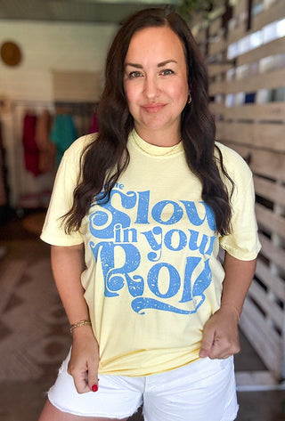 Slow Your Roll Banana Unisex Tee (Wholesale) - Tucked & Threaded