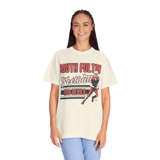 South Fulton Red Devils Football Ivory Tee - Tucked & Threaded