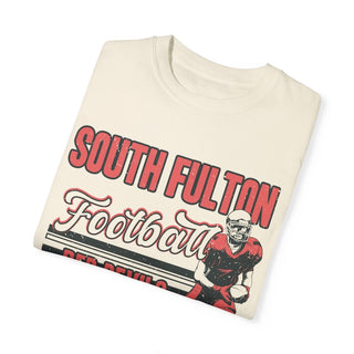 South Fulton Red Devils Football Ivory Tee - Tucked & Threaded