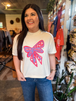 Southern Sparkle Boxy Tee - M & L - Tucked & Threaded
