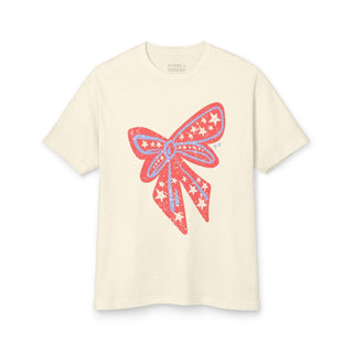 Southern Sparkle Midweight Faded Cream Tee - Tucked & Threaded