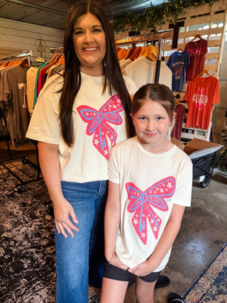 Southern Sparkle Midweight Faded Cream Tee - Tucked & Threaded