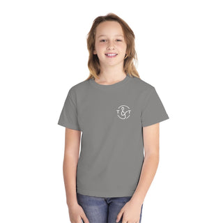 Stay Pawsitive Back Design Youth Tee - Tucked & Threaded
