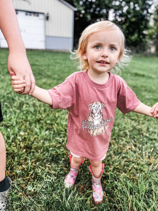 Stay Pawsitive Toddler Tee - Tucked & Threaded