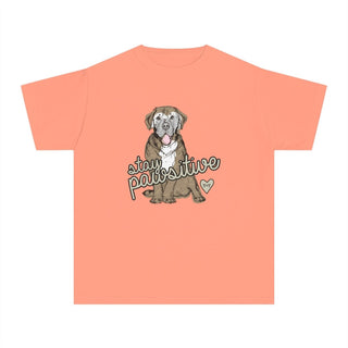 Stay Pawsitive Youth Tee - Tucked & Threaded