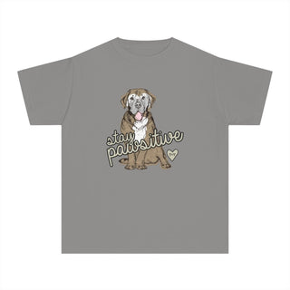 Stay Pawsitive Youth Tee - Tucked & Threaded