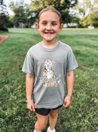 Stay Pawsitive Youth Tee - Tucked & Threaded
