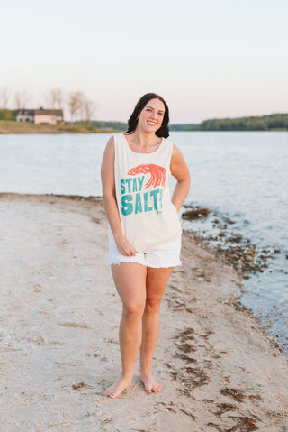 Stay Salty Ivory Unisex Tank - Tucked & Threaded