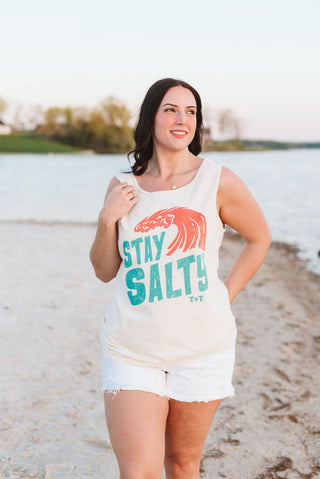 Stay Salty Ivory Unisex Tank - Tucked & Threaded