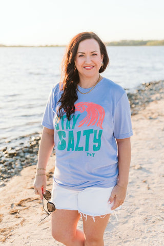 Stay Salty Lavendar Graphic Tee - Tucked & Threaded
