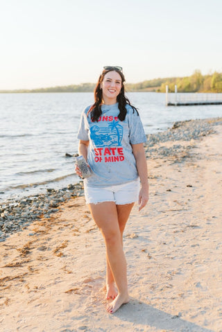 Sunset State of Mind Ocean Marble Tee - Tucked & Threaded