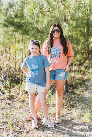 Take It Easy Camper Unisex Tee - Tucked & Threaded