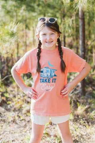 Take It Easy Camper Youth Tee - Tucked & Threaded