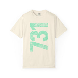 Teal 731 Area Code Faded Unisex Tee - Tucked & Threaded