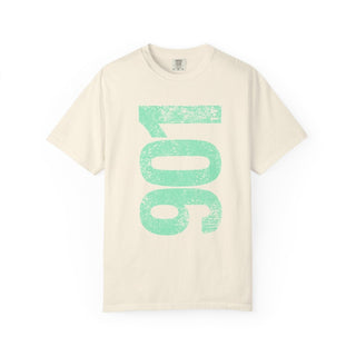 Teal 901 Area Code Faded Unisex Tee - Tucked & Threaded