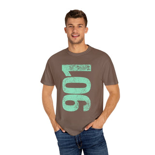 Teal 901 Area Code Faded Unisex Tee - Tucked & Threaded