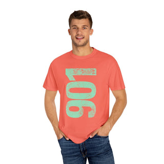Teal 901 Area Code Faded Unisex Tee - Tucked & Threaded