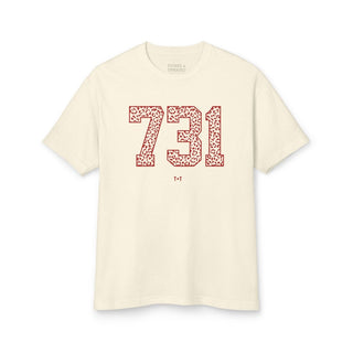 Tennessee 731 Area Code Graphic Tee - West TN Leopard Print Shirt - Tucked & Threaded