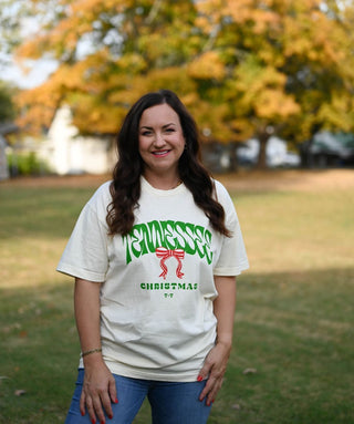 Tennessee Christmas Ivory Adult Tee - Tucked & Threaded