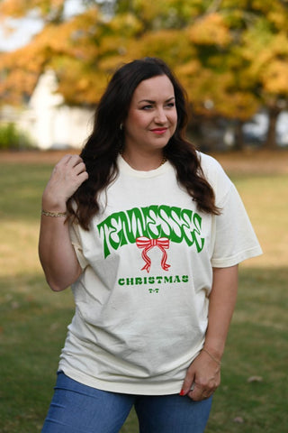 Tennessee Christmas Ivory Adult Tee - Tucked & Threaded