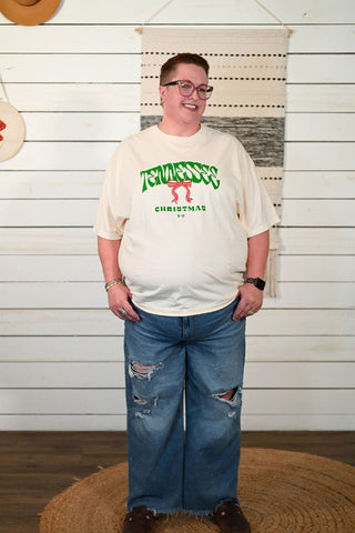 Tennessee Christmas Ivory Adult Tee - Tucked & Threaded