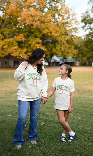 Tennessee Christmas Ivory Girls' Tee - Tucked & Threaded