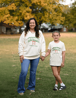 Tennessee Christmas Ivory Girls' Tee - Tucked & Threaded