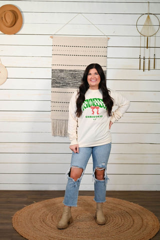 Tennessee Christmas Ivory Long-Sleeve Tee - Tucked & Threaded