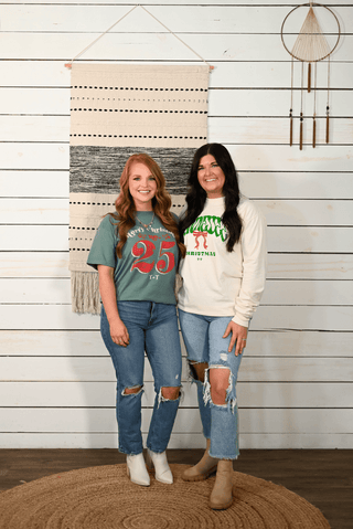 Tennessee Christmas Ivory Long-Sleeve Tee - Tucked & Threaded