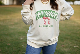 Tennessee Christmas Ivory Sweatshirt - Tucked & Threaded