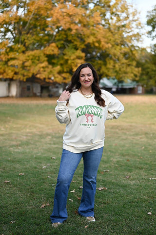 Tennessee Christmas Ivory Sweatshirt - Tucked & Threaded