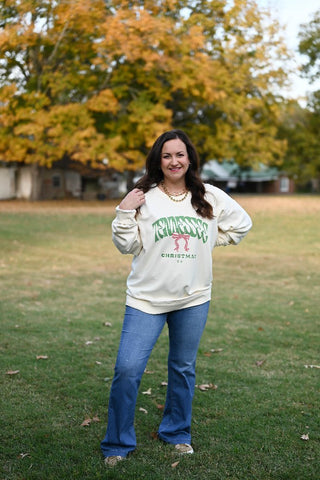 Tennessee Christmas Ivory Sweatshirt - Tucked & Threaded