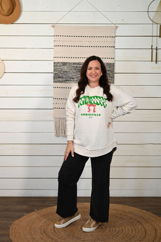 Tennessee Christmas Oatmeal Fleece-Lined Sweatshirt - Tucked & Threaded