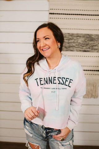 Tennessee Cropped Hooded Sweatshirt - Tucked & Threaded