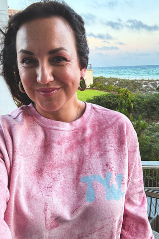 Thank You, Jesus Clay Marble Sweatshirt - Tucked & Threaded