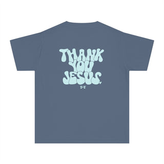 Thank You, Jesus Comfort Colors Youth Tee - Tucked & Threaded