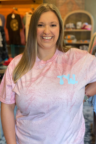 Thank You, Jesus Pink Marble Tee - Tucked & Threaded