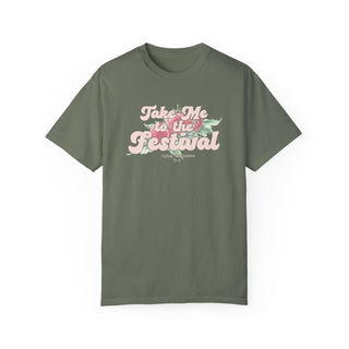 Tomato Festival Moss Green Tee - Tucked & Threaded